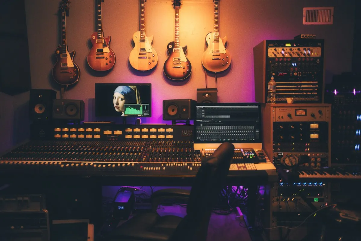 Temporary editorial photograph of a recording space